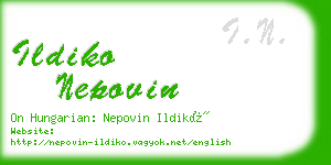 ildiko nepovin business card